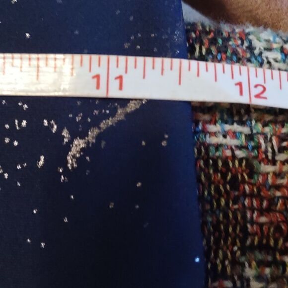 Old Navy Women's Sz XS Leggings‎ Capri Navy Metallic Paint Brush Print Pockets - Picture 6 of 7